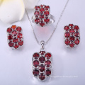 Wholesale fashion jewelry gem stone 925 silver jewelry set for women